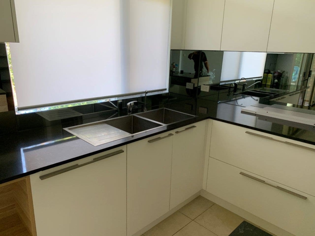 Kitchen benchtop with sink
